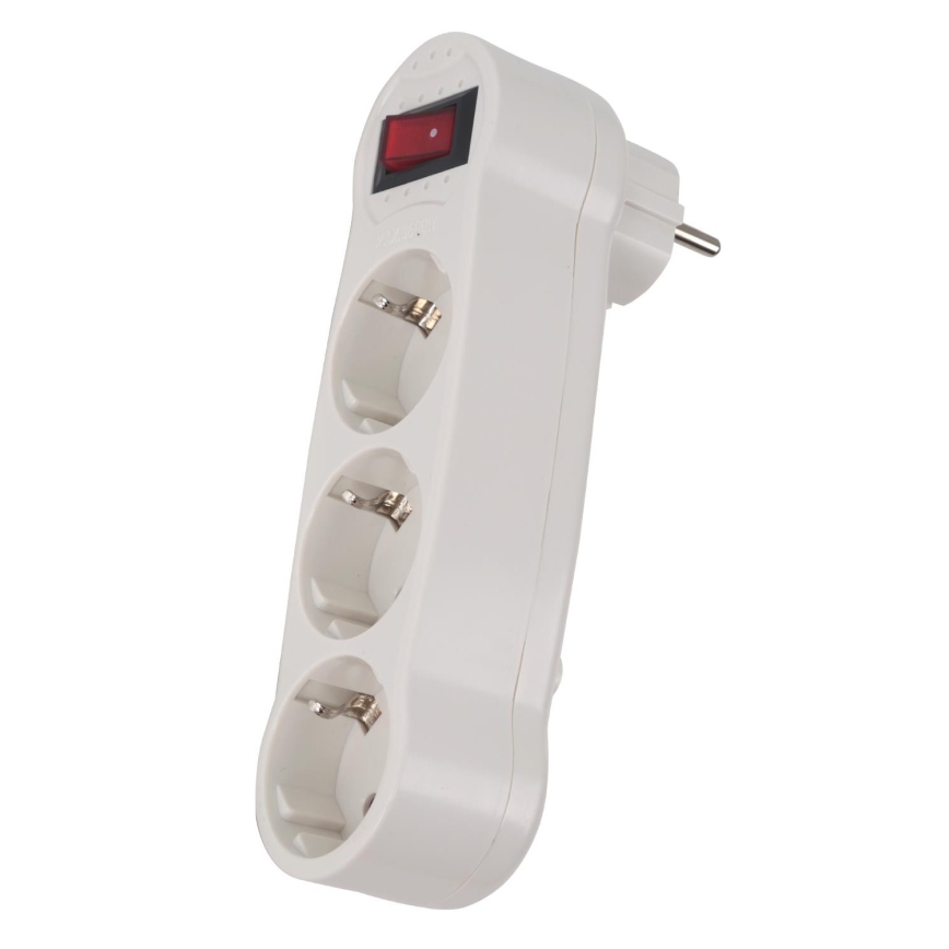 Aigostar - Listwa zasilająca z wyłącznikiem 3x16A/230V SCHUKO