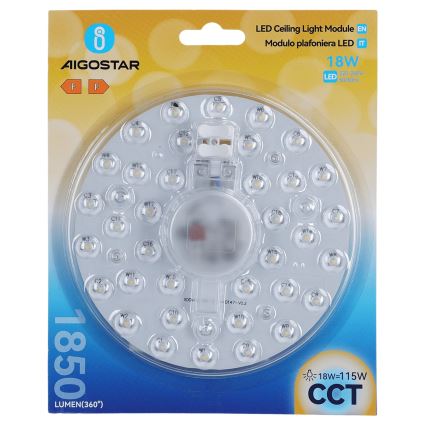 Aigostar - Magnetyczny moduł LED/18W/230V 3000/4000/6500K