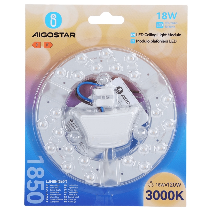 Aigostar - Magnetyczny moduł LED/18W/230V 3000K