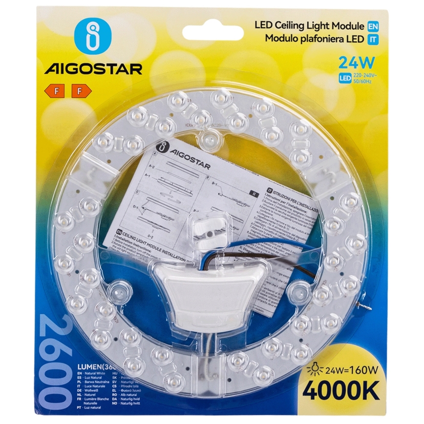 Aigostar - Magnetyczny moduł LED/24W/230V 4000K