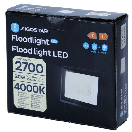 Aigostar - Naświetlacz LED/30W/230V 4000K IP65