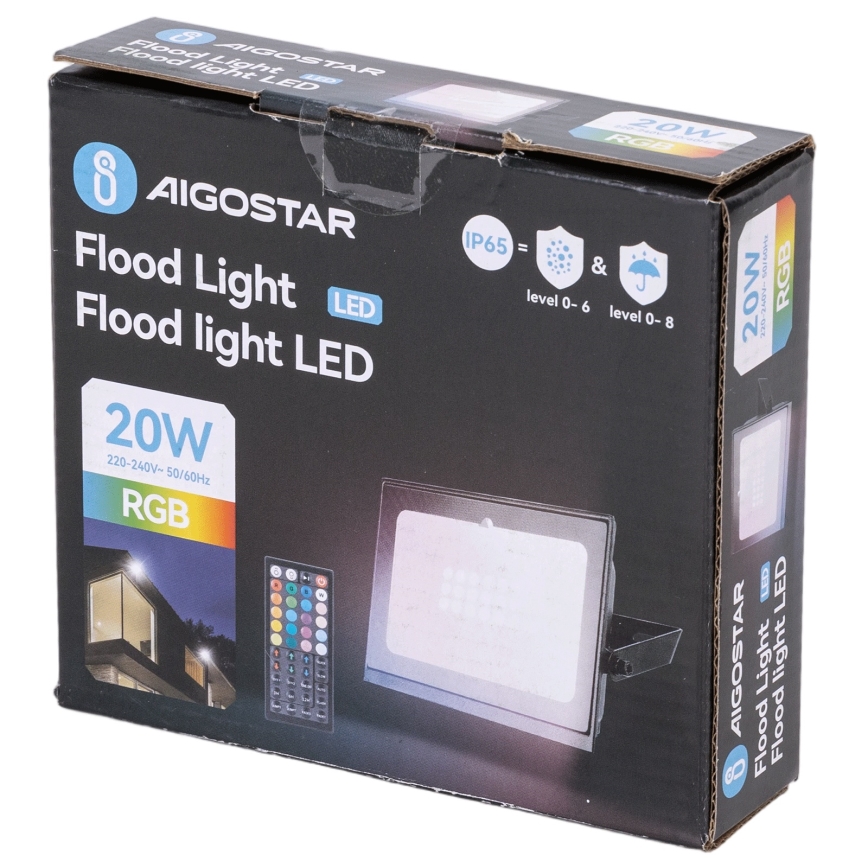Aigostar - Naświetlacz LED RGB LED/10W/230V IP65 + zdalne sterowanie