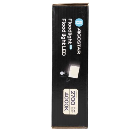 Aigostar - Naświetlacz LED z czujnikiem/30W/230V 4000K IP65