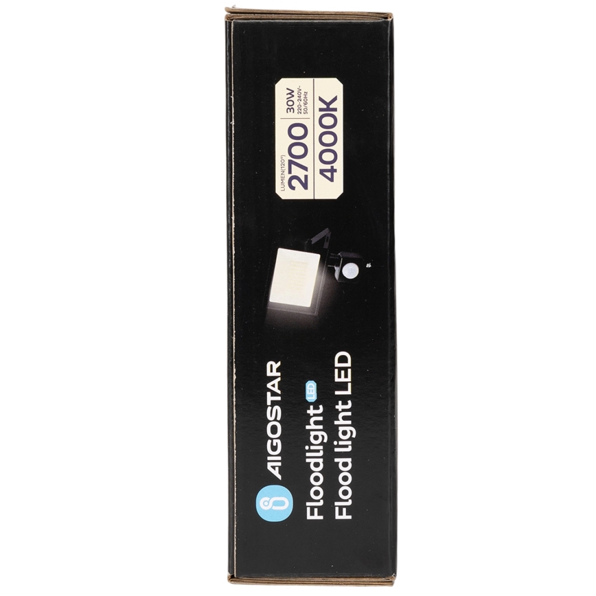 Aigostar - Naświetlacz LED z czujnikiem/30W/230V 4000K IP65