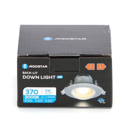 Aigostar - Niski panel LED 5W/230V 3000K średnica 8,5 cm biały
