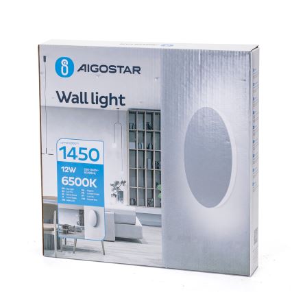 Aigostar - Oprawa sufitowa LED/12W/230V 6500K śr. 25 cm