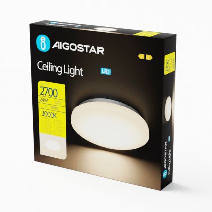 Aigostar - Lampa sufitowa LED/24W/230V 3000K śr. 38 cm