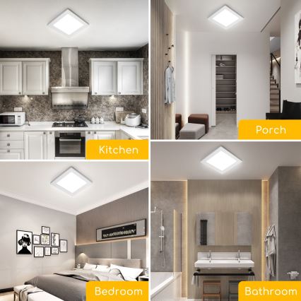 Aigostar - Oprawa sufitowa natynkowa LED/9W/230V 6000K 12,2x12,2 cm biała