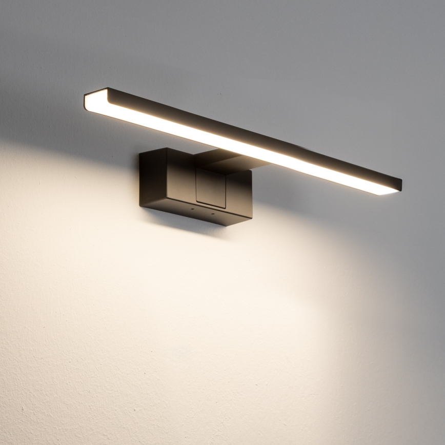 Aigostar - Oświetlenie LED do lustra łazienkowego, 8 W, 230 V, 4000 K, 40 cm, IP44, czarne