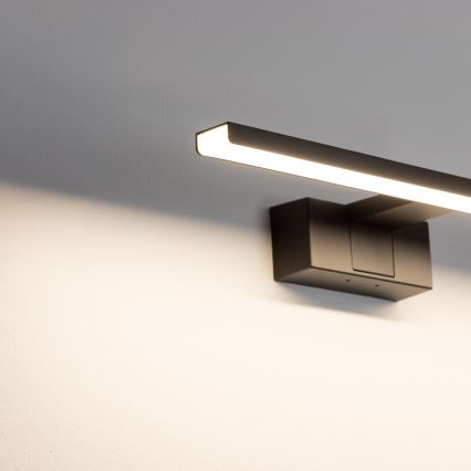 Aigostar - Oświetlenie LED do lustra łazienkowego, 8 W, 230 V, 4000 K, 40 cm, IP44, czarne