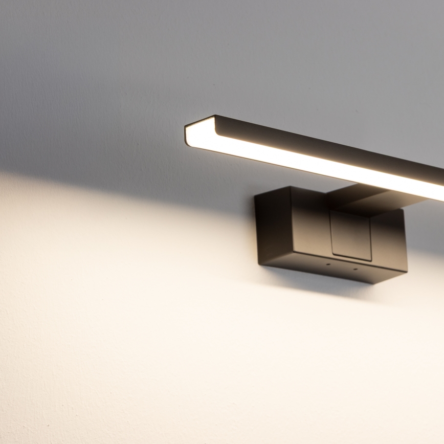 Aigostar - Oświetlenie LED do lustra łazienkowego, 8 W, 230 V, 4000 K, 40 cm, IP44, czarne