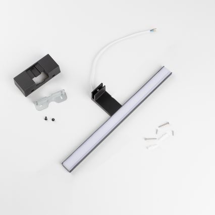 Aigostar - Oświetlenie LED do lustra łazienkowego, 8 W, 230 V, 4000 K, 40 cm, IP44, czarne