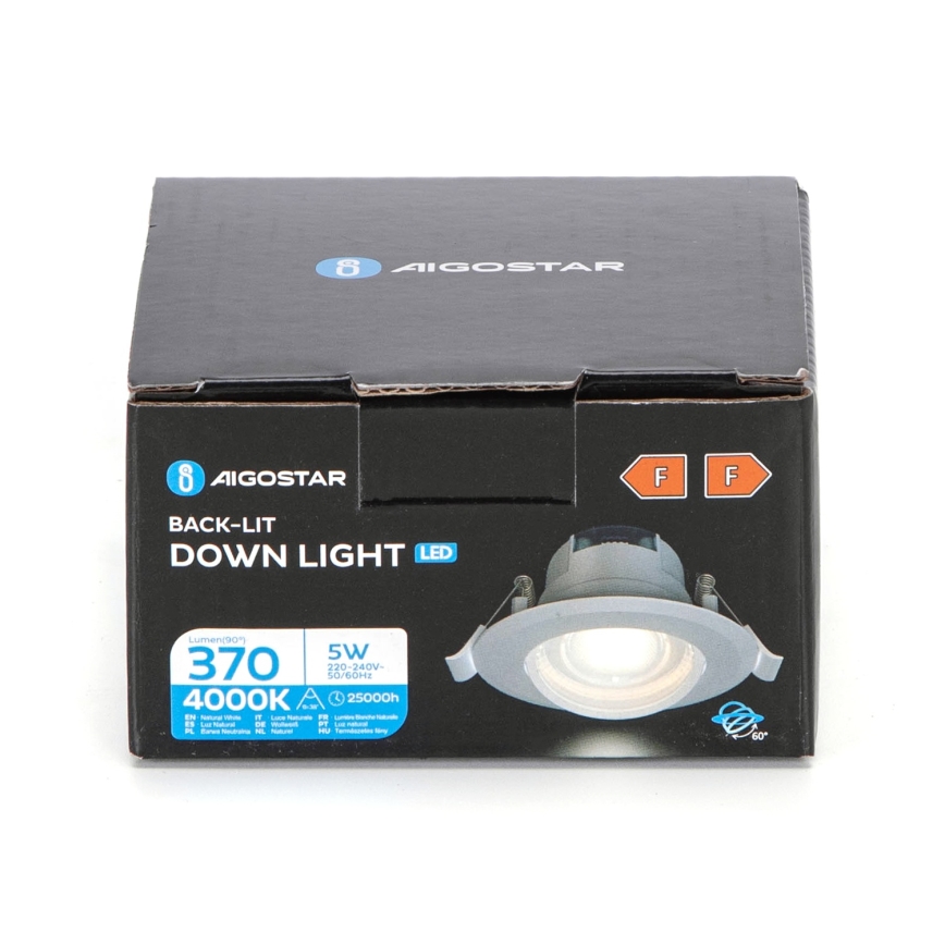 Aigostar - Oświetlenie sufitowe LED/5W/230V 4000K średnica 8,5 cm białe