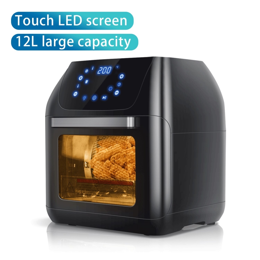 Aigostar - Piekarnik na gorące powietrze 1400W/230V 12l czarny