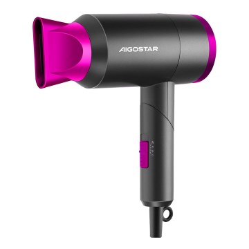 Aigostar - Podróżna suszarka do włosów 1800W/230V fioletowa/czarna