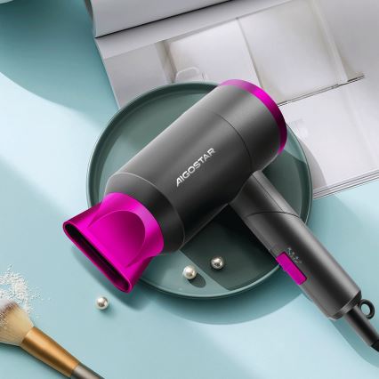 Aigostar - Podróżna suszarka do włosów 1800W/230V fioletowa/czarna