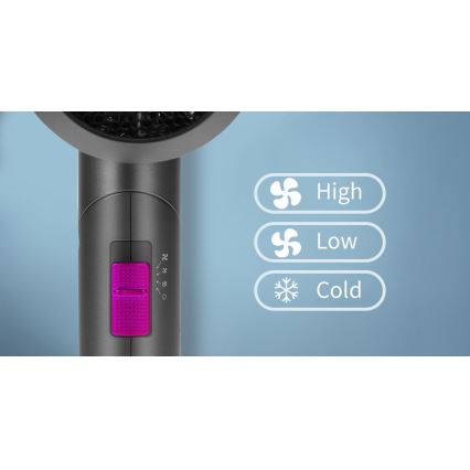 Aigostar - Podróżna suszarka do włosów 1800W/230V fioletowa/czarna