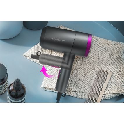 Aigostar - Podróżna suszarka do włosów 1800W/230V fioletowa/czarna