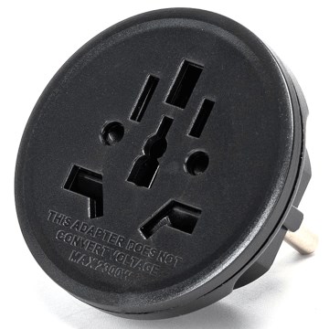 Aigostar - podróżny adapter do UE, czarny