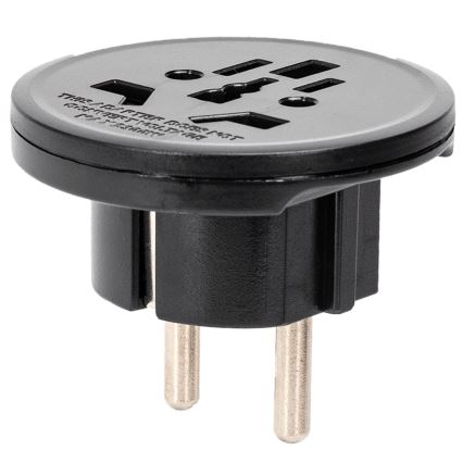 Aigostar - podróżny adapter do UE, czarny