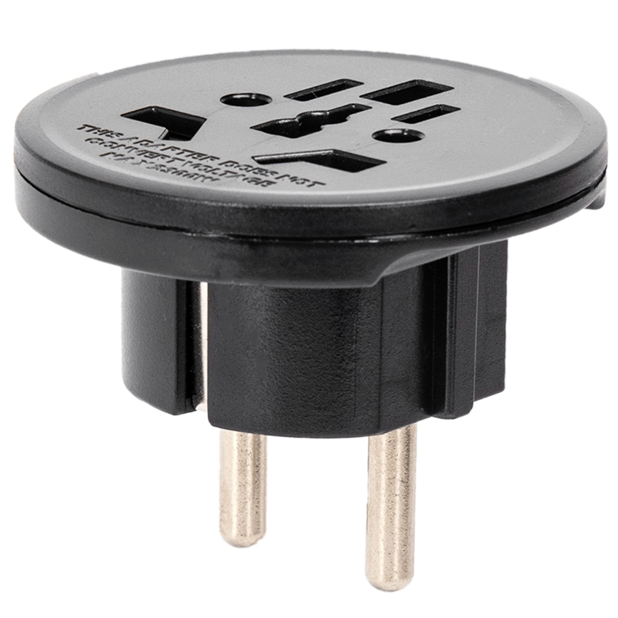 Aigostar - podróżny adapter do UE, czarny