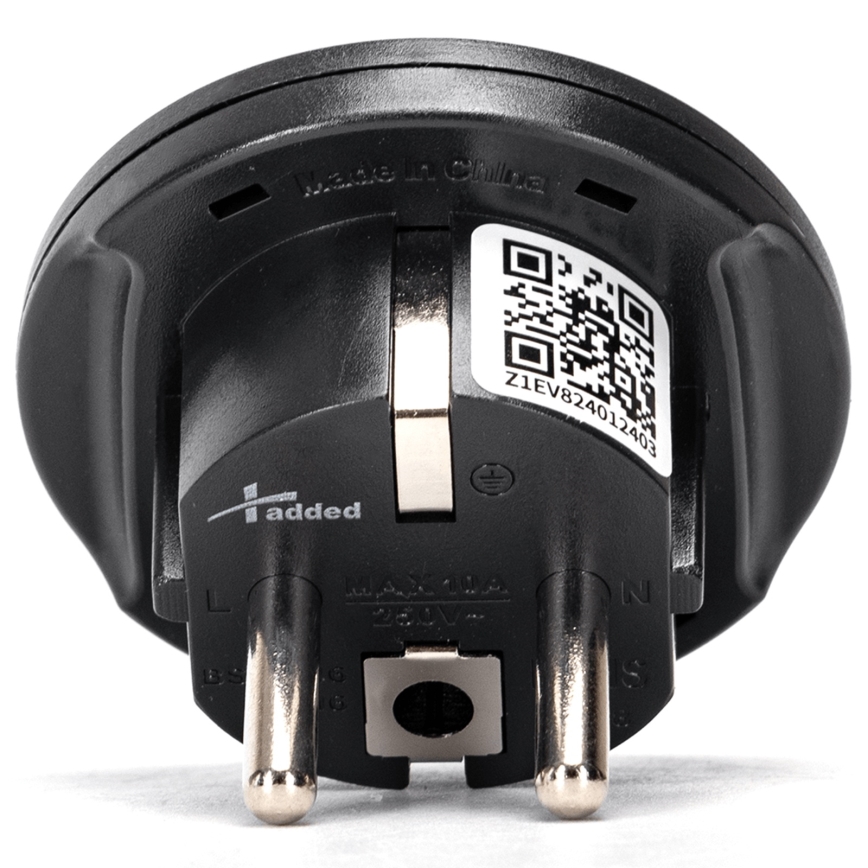 Aigostar - podróżny adapter do UE, czarny