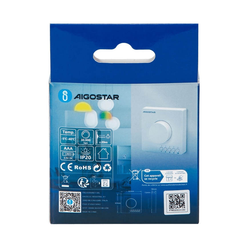 Aigostar - Przyciemniany włącznik przyciskowy MESH