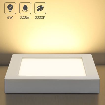 Aigostar - Przysufitowa lampa LED/6W/230V 3000K 12,2x12,2 cm biała