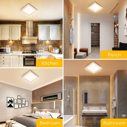 Aigostar - Przysufitowa lampa LED/6W/230V 3000K 12,2x12,2 cm biała