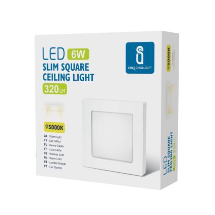 Aigostar - Przysufitowa lampa LED/6W/230V 3000K 12,2x12,2 cm biała