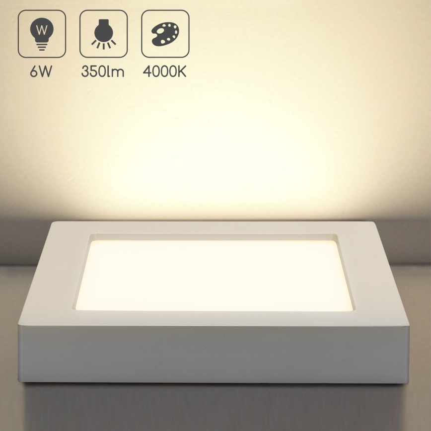 Aigostar - Przysufitowa lampa LED/6W/230V 4000K 12,2x12,2 cm biała