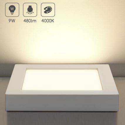Aigostar - Przysufitowa oprawa LED/9W/230V 4000K 12,2x12,2 cm biała