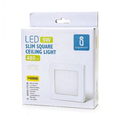 Aigostar - Przysufitowa oprawa LED/9W/230V 4000K 12,2x12,2 cm biała