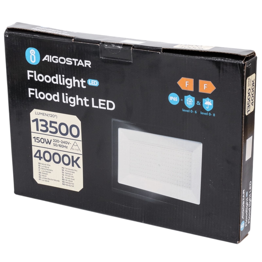 Aigostar - Reflektor LED/150W/230V 4000K IP65 czarny