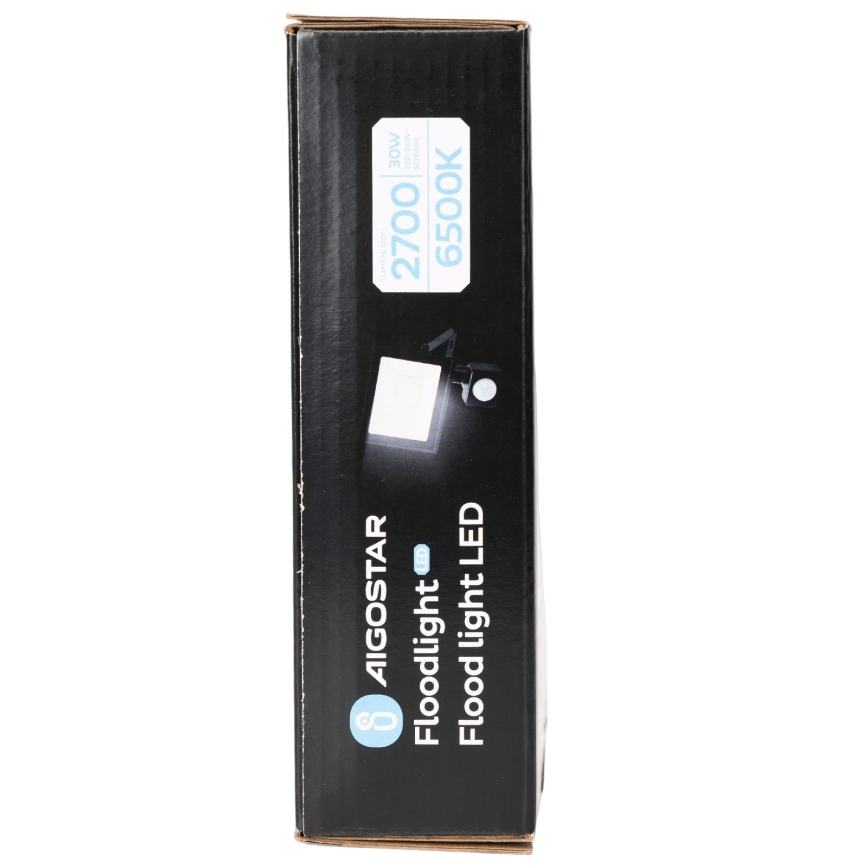 Aigostar - Reflektor LED z czujnikiem 30W/230V 6500K IP65