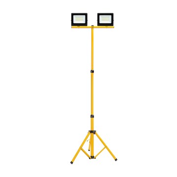 Aigostar - Reflektor LED ze statywem 2xLED/30W/230V 6500K IP65 pomarańczowy/czarny