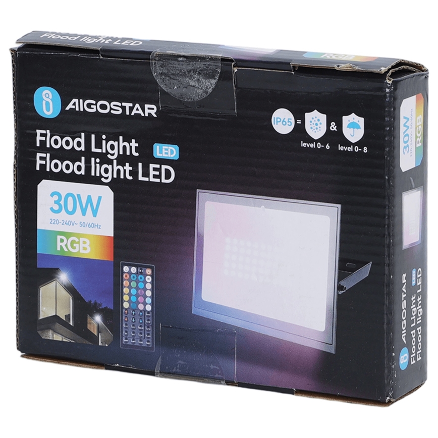 Aigostar - Reflektor LED RGB 30W 230V IP65 z pilotem