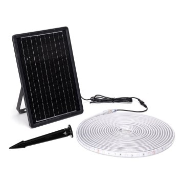 Aigostar - Regulowany pasek solarny LED RGB LED/10W/3,2V 10 m IP65 8000 mAh + pilot zdalnego sterowania