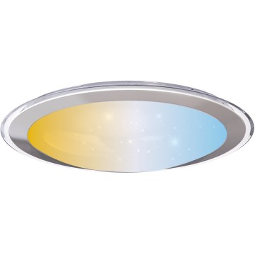 Aigostar - Ściemnialna lampa sufitowa LED 30W 230V 2700-6500K o średnicy 42,9 cm chrom + zdalne sterowanie