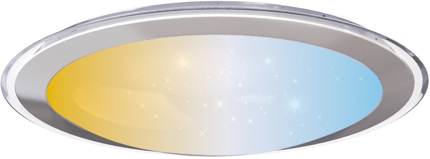 Aigostar - Ściemnialna lampa sufitowa LED 30W 230V 2700-6500K o średnicy 42,9 cm chrom + zdalne sterowanie