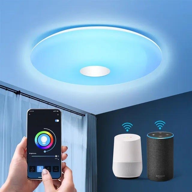 Aigostar - Ściemnialna lampa sufitowa RGBW 18W/230V śr. 34 cm Wi-Fi