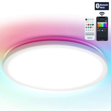 Aigostar - Ściemnialna lampa sufitowa RGBW MESH LED/24W/230V 3000-6500K biały + zdalne sterowanie