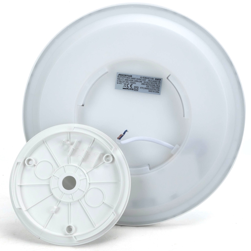 Aigostar - Ściemnialna lampa sufitowa RGBW MESH LED/24W/230V 3000-6500K biały + zdalne sterowanie