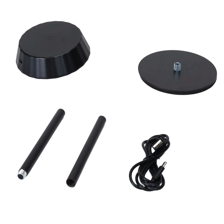Aigostar - Lampa biurkowa LED z regulacją jasności AMBIENT LED/2,4W/5V 3000-6500K czarna 2000 mAh