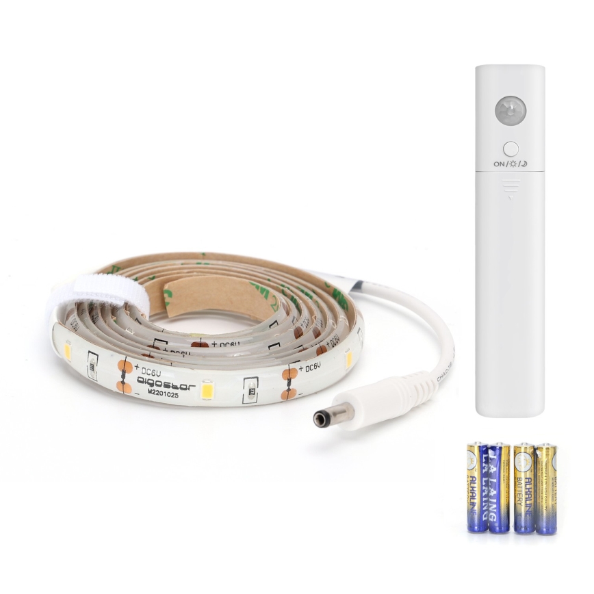 Aigostar - Ściemnialna taśma LED z czujnikiem 1m LED/2W/4xAAA 3000K IP65