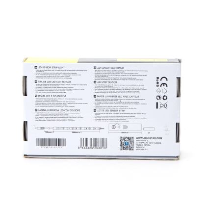 Aigostar - Ściemnialna taśma LED z czujnikiem 1m LED/2W/4xAAA 3000K IP65
