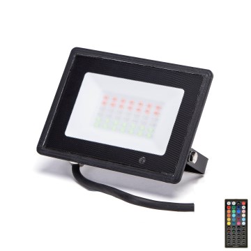 Aigostar - Ściemnialny reflektor LED RGBW 30W 230V IP65 + zdalny pilot