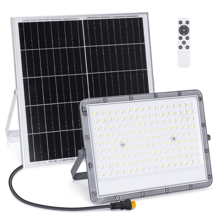 Aigostar - LED ściemnialny solarny reflektor LED/200W/3,2V IP65 20000 mAh + pilot zdalnego sterowania