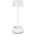 Aigostar - ściemniana lampa biurkowa LED z gniazdami i portem USB LED/4,6W/230V 3000/4000/6500K biała