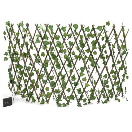 Aigostar - Solarna dekoracja LED 102xLED/2x0,7m IP65 300 mAh, ciepłe białe światło, bluszcz